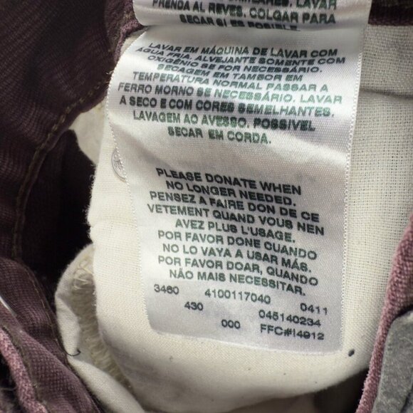 LEVI’S 514 sz 30 X 32 Straight Burgundy Corduroy Pants - Picture 6 of 7